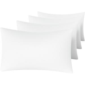 MINIPANDA White Pillow Cases Set of 4 Queen Size - Super Soft, Smooth and Breathable Pillow Cases Queen- Envelope Design - Machine Washable Lightweight (20X30 Inches (4 Piece))