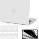 B BELK Compatible with MacBook Air 13 inch Case 2022 2021 2020 2019 2018 A2337 M1 A2179 A1932, Matte Plastic Hard Shell + Keyboard Cover + Screen Protector for MacBook Air 13.3 inch Case, Frost Clear
