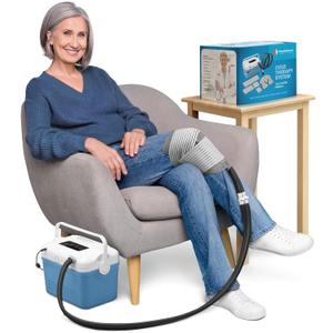PhysioNatural Cold Therapy Machine - Compact Edition: Compression & Cryotherapy for All Body Parts | Portable Ice Therapy System for Post-Surgery Knee Recovery | Up to 6 Hours of Continuous Cold Relief