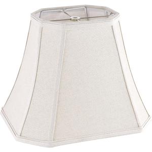 GO&SO Square Cut Corner Lampshade, 8x14x11 Inch Medium Table Lamp Shade Beige, Natural Fabric Handcrafted, Easy Assembly Required (Single) Living Room Floor Lamp Shades Replacement,Modern
