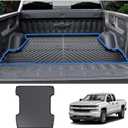 T TGBROS Truck Bed Mat for for Chevrolet Silverado 1500 /GMC Sierra 1500 2014-2018 All Weather Rear Bed Liner TPE Trunk Bed Liner for Silverado Accessories(Crew Cab 5'7" Short Bed)