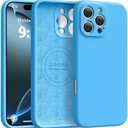 Ktele Magnetic for iPhone 16 Pro Max Case [Compatible with Magsafe] [Premium Silicone Satin-Smooth Touch] Slim Shockproof Anti-Scratch Microfiber Lining Case, 6.9 inch, Blue