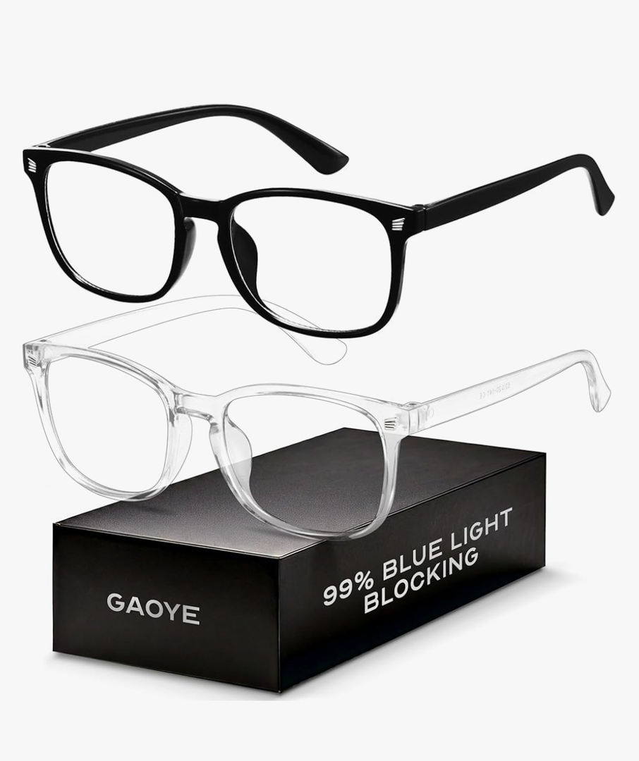 Blue Light Blocking Glasses - Fashion Square Eyeglasses, Anti UV Ray Computer Gaming Glasses Blue Blockers for Women/Men