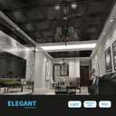 Art3d PVC Ceiling Tiles, 3D Plastic Sheet in Black, 2 x 2 ft, 24-Pack, 24"x24"