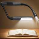 Glocusent Rechargeable Neck Light, 100Hrs Long Lasting Neck Reading Light, 5 Colors & Stepless Dimming Reading Light - Perfect Book Lights for Reading at Night, Knitting, Book Lovers Gifts