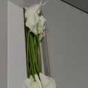 24 Pcs White Artificial Calla Lily Flower White Fake Silk Flowers Real Touch for Wedding Bouquet Office Home Kitchen Decor