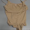 SUUKSESS Women Sexy Square Neck Thong Bodysuit Backless Sleeveless Cami Body Suit Top (Nude,Large)