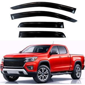 KPY Rain Guards Fit for 2023-2026 Chevrolet/Chevy Colorado Crew Cab, Out-Channel Window Visors Vent Wind Deflectors 4PC, Truck Accessories for 2023-2026 GMC Canyon Crew Cab (Full-Size Cabs)