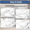 Gdmhy Couch Covers for Sectional L Shaped Sofa Cover with 2 Seat Cushion Cover-Print L-Shape Sofa Slipcovers,Washable 2 Seat l Shaped Couch Cover,Elastic Furniture Protector for Pets,Kid,Living Room (Spot Pattern+white)