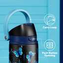 24 oz Insulated Water Bottle for Women: Meoky Glow in the Dark Water Bottle with 2-in-1 Straw and Spout Lid - Leak Proof, Cold for 24 Hours, Fits in Car Cup Holder, BPA-Free for Sports Travel, Moonlit