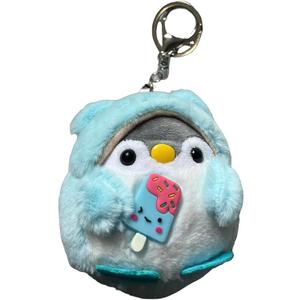 Kawaii Cute Penguin Plush Keychain For Womens Keys And Bags, White, S