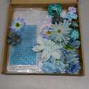 ALKB Blue Graduation Cap Decorations Kit, DIY Grad Cap Topper with Faux Flower, Gem Pearl Letter Sticker,3D Butterfly, Glitter Paper