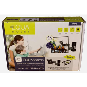 EQUA FULL MOTION TILTING TV WALL MOUNT BRACKET SWIVEL 10"-32" IN LED LCD NEW