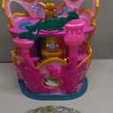 Just Play Disney Junior Ariel Deluxe Atlantica Palace Playset and 4-inch Figures, Lights and Sounds, 20-Pieces, Kids Toys for Ages 3 Up