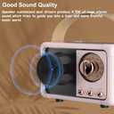 Baolira Retro Bluetooth Speaker, Portable Wireless Speaker with Crystal Clear Stereo Sound Rich Bass, Vintage Decor, Birthday Gifts for Women Teenage (Beige)
