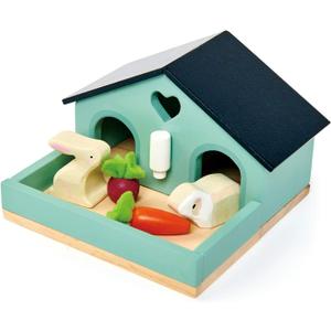 Tender Leaf Toys - Pets Sets for Doll House Accessories - Great Add-on Pet Play Set to Any Dollhouse - Encourage Creative and Imaginative Fun Play for Children - Age 3+ (Pet Rabbit Set)