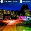 5W RGBW Low Voltage Landscape Pathway Lights with Connectors 12V Outdoor Color Changing Landscape Lighting LED Bollard Path Lights Wired Waterproof Walkway Light for Garden Yard (8Pack)