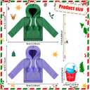 Meooeck 6 Pieces Christmas Doll Accessories Set Including 2 Holiday Clothes Outfit, and 4 Novelty Toy Accessories for Kid(Fishing)