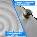 4.5 FT Inflatable Hot Tub Cover,Energy Saving Lid for Round Hot Tub,Foldable Hot Tub Lid,Foldable Protective Rain Overflow Cover for Outdoor Inflatable Hot Tubs