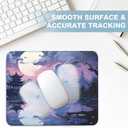 2 x Mouse Pad-Purple Beautiful Clouds Square Mousepad Washable Cloth with Non-Slip Rubber Base,Stitched Edge,Mouse Pads for Desk Computers Laptop Mouse- Home Office Decor Desk Accessories-10x8 inch