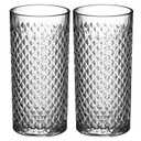 OCS Parts Pro Series 2-Pack Vintage Textured Highball Glasses | 12 Ounce Collins Glasses for Mixed Cocktails, Water or Iced Tea for Homes, Bars, and Commercial Establishments
