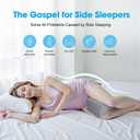 Knee Pillow for Side Sleepers with Cooling Gel, Memory Foam Elevation Pillow for Spine Aligning, Sciatica, Back, Hip, Knee, Ankle Pain, Grey/Regular