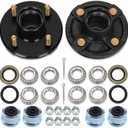 2 Sets 4 Lug Trailer Hub Kit for 2000 Lbs,4×4" Trailer Hub fit 1" and 1"-1/16" Trailer Axles,Trailer Hub 4 Lug,4 Lug Trailer Hub Assembly,Boat Trailer Hubs 4 Lug