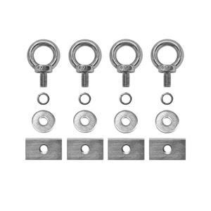 4 Pack Shoulder Eye Bolt, Heavy-Duty Stainless Steel Eye Bolt tie Down Anchoring kit Lifting Ring Threaded Eyebolts with Washer and Nuts Set Muti-Function (Model 1)