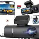 3 Channel 4K Dash Cam Front and Rear Inside, Built-in 5G WiFi,4K+1080P+1080P Dash Camera with 64GB Card,3.16 IPS Screen,Loop Recording, G-Sensor, 24H Parking Monitor, Night Vision(Black)