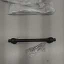 Alzassbg 10 Pack Matt Black Cabinet Pulls, 5 Inch(128mm) Hole Centers Cabinet Handles Kitchen Hardware Straight Bar for Cabinets and Drawer AL3505MB