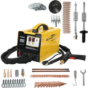 OURANTOOLS Stud Welder Dent Repair Kit, 110V Dent Puller Welder with Slide Hammer Dent Puller, 7 Welding Mode Spot Welding Machine for Body Dent Repair