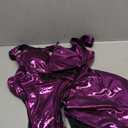 Kaei&Shi Metallic Swimsuit,Cut Out Keyhole Backless Sexy Thong Bodysuit,Rave Outfit for Women Festival Concert Outfits, L