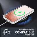 for Samsung Galaxy S22 Case Clear, Anti-Yellowing 6.1 Inches Slim Fit Heavy Duty Protection Wireless Charging Lightweight Shockproof Anti-Slip Transparent TPU and PC Back Protective Phone Cover