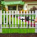 Thrivinest Animal Barrier, 20 Pack No Dig Decorative Fences, 17in(H) x20ft(L) Rustproof Metal Wire Small Garden Fence Border for Dogs Rabbits