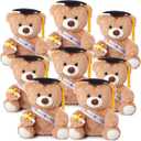 Jenaai 8 Pcs 10 Inch Kindergarten Graduation Bear Bulk Teddy Bear with Cap Sash Diploma, Class of 2026 End of Year Gift for College Senior Elementary Preschool School Classroom Party