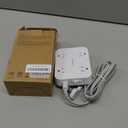 Flat Plug Extension Cord, HANYCONY 5ft Power Strip with 4 USB Ports(2 USB C), 4 Widely Outlets Extender, Wall Mount, Desk Charging Station for Office School Travel Dorm Room Essentials, ETL Listed (White)