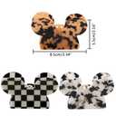 3Pcs Mouse Head Hair Claw Clips, BENOSPACE Acrylic Lady Bear Hair Clips for Thin Medium Curly Hair Mouse Ears Non-slip Hair Catch Barrette Strong Hold Jaw Clamp Women Fashion Hair Styling Accessories