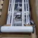 Power Physical Therapy Hi-Lo Treatment Table, Medical Exam Table with Wheels, Navy Blue