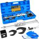 10-Piece Heavy Duty CV Axle Puller Tool Set: Slide Hammer, 2" & 2.5" Forks for Effortless CV Joint Removal