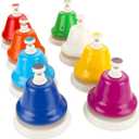8 Pcs Rainbow Desk Bells, 8 Notes Diatonic Metal Musical Bells, Musical Bells Musical Learning for Musical Teaching Church