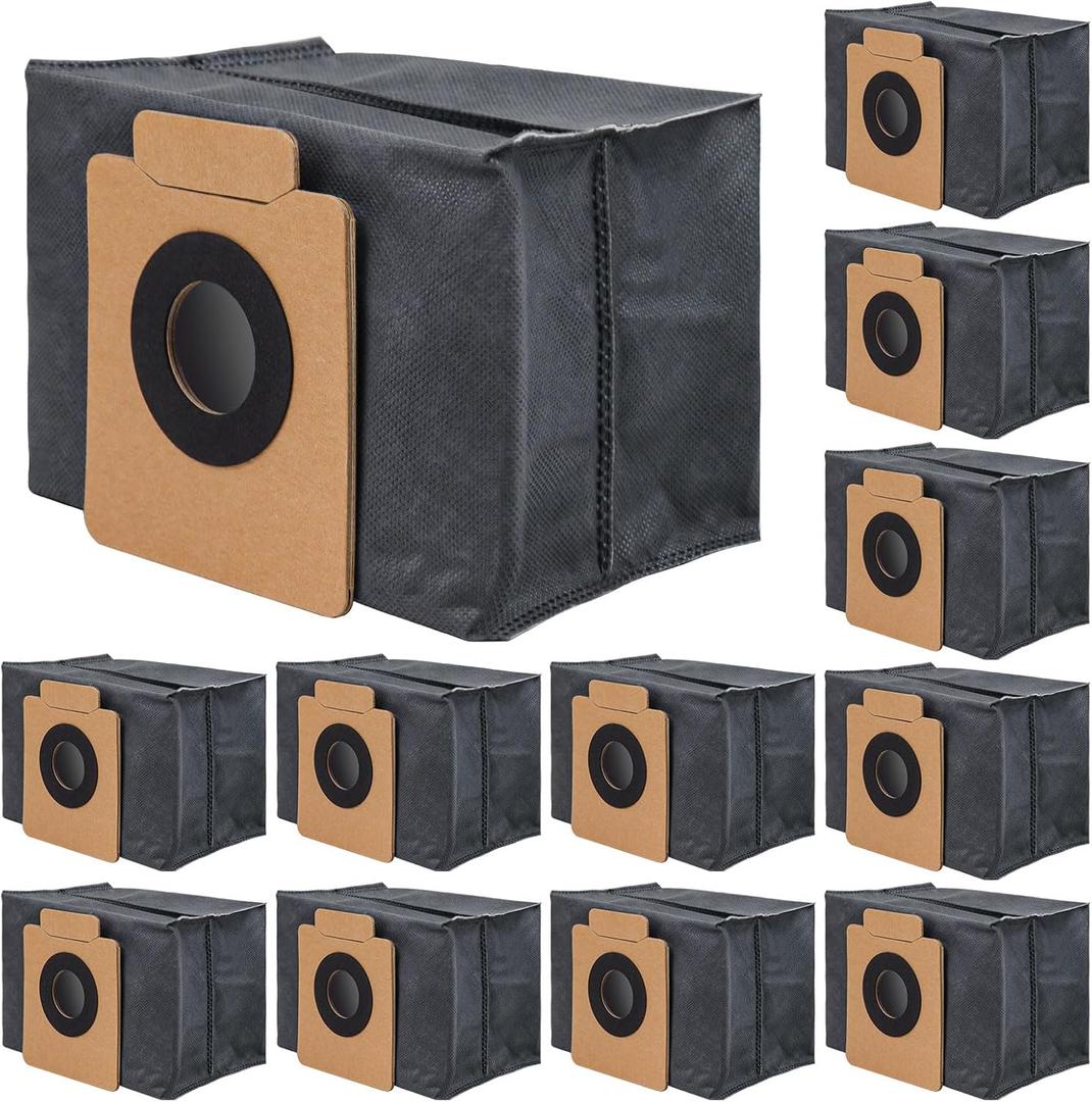 12 Pack Dust Bags Compatible with Eufy Clean X8 Pro / X10 Pro Omni Robot Vacuum Self-Empty Station, 4-Layer Replacement Disposable Bags