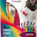 2 x Nulo Freestyle Grain-Free Perfect Purees Premium Wet Cat Treats, Squeezable Meal Topper for Felines, High Moisture Content to Support Hydration, 0.5 Ounces in each Lickable Wet Cat Treat Pouch (EXP 06/15/26)