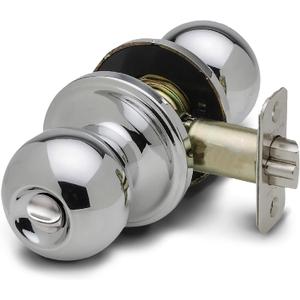 Copper Creek BK2030PS Ball Door Knob, Privacy Function, 1 Pack, Polished Stainless