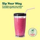 BELLA (13330) Personal Size Rocket Blender, Perfect for Smoothies & Healthy Drinks, Grinding, Chopping & Food Prep, 12 Piece Set, Stainless Steel/Chrome (1.7 Cup)