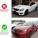 KHK Front Bumper Lip Spoiler for W204 C180 C200 C220 C250 C300 Sport Bumper 2012-2014,Glossy Black ABS Air Dam Front Splitter Body Kit Accessories
