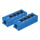 4 Channel 3 Pin Multi Network XLR Cable Breakout XLR Male and 6.35 1/4" TRS Stereo Female Over RJ45 Ethercon Cable Extender for Stage Lighting and Recording Studio (Blue, XLR M - XLR/6.35 F)