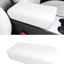 Center Console Cover for Tesla Model Y Juniper Tesla Model 3 Highland 2025 2026, Armrest Cover Pad for Tesla Accessories (White)