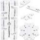 Christmas Wooden Blocks Stacking Game, Snowflake Collapsible Tower Game for Family Game Nights, Parties & Festive Decor, Suitable for Indoor/Outdoor Play