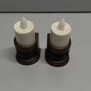 Meonum Flickering Flameless Candle Night Light Plug in, Dimmable LED Nightlight with Dusk to Dawn Sensor, Decorative Candle Light for Bedroom, Hallway, Bathroom(2 Pcs,Warm Yellow & Brown Base)