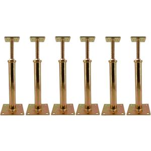 6 PCS House Floor Jacks Post Pole for Leveling, 11" - 16" Height Range, 6 ton Min and Max Height Capacity, Galvanized, 6 Pack